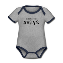 Load image into Gallery viewer, I came to shine - Organic Baby Onesie - heather gray/navy